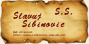 Slavuj Sibinović vizit kartica
